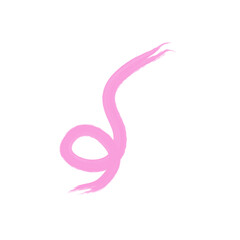 Flat vector ribbons. Flat pink ribbons banners isolated on white background