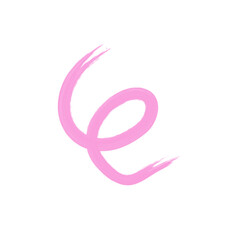 Flat vector ribbons. Flat pink ribbons banners isolated on white background