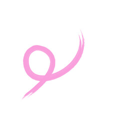 Flat vector ribbons. Flat pink ribbons banners isolated on white background