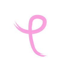 Flat vector ribbons. Flat pink ribbons banners isolated on white background