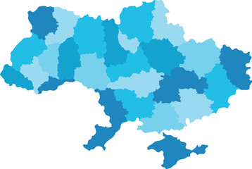 Blue scale Ukraine map