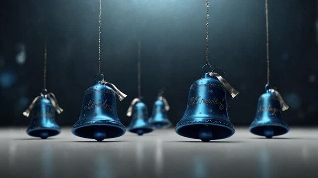 bells hanging on ropes, beautiful background