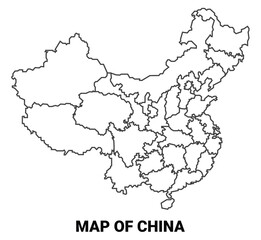 Obraz premium Outline Map of china