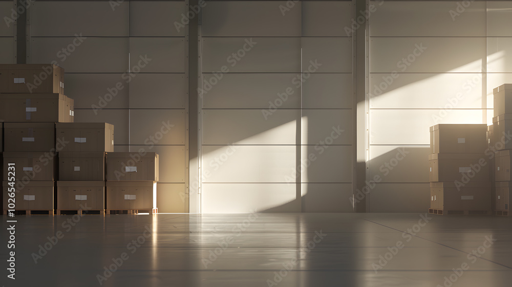 Poster stacked boxes in a warehouse | efficient storage solutions for inventory management