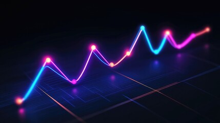 Vibrant Data Visualization with Neon Colors and Patterns