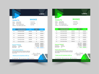 Professional and modern invoice template. Simple and creative modern corporate clean design.A4 size, vector illustration. Bill form business invoice accounting.