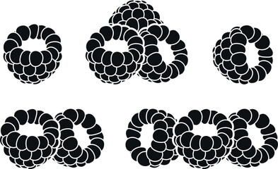 Blackberry logo. Isolated blackberry on white background