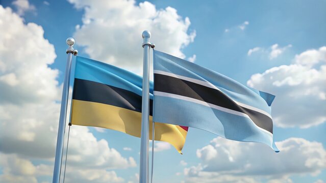 Botswana and Germany's flags represent their commitment to transborder cooperation, fostering strong trade agreements that enhance mutual economic