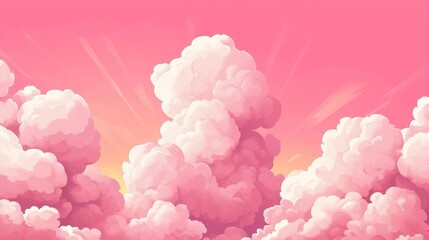 Fototapeta premium bomb comic background With cloud on pink 