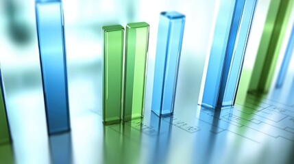 Colorful 3D Bar Graph Representation for Business Data