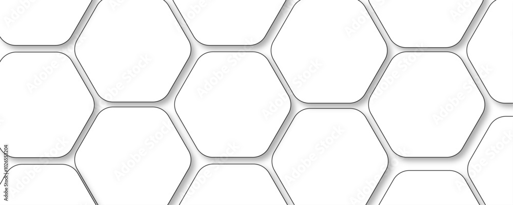 Aufkleber minimalist modern graphic design element cutout style concept for banner. abstract honeycomb white b
