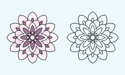 Floral mandala design illustration 