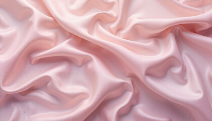 Obraz premium Soft pink silk fabric with gentle folds and smooth texture