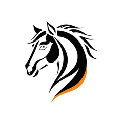 horse logo design concept template