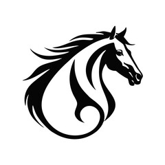 horse logo design concept template