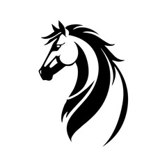 horse logo design concept template