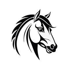 horse logo design concept template