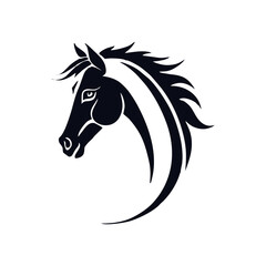 horse logo design concept template