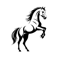 horse logo design concept template