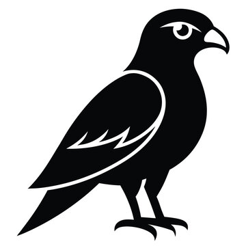 recommend clip art: Solid color Sparrowhawk animal vector design