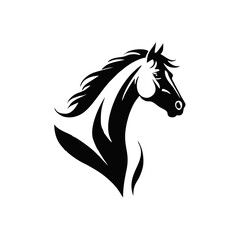 horse logo design concept template