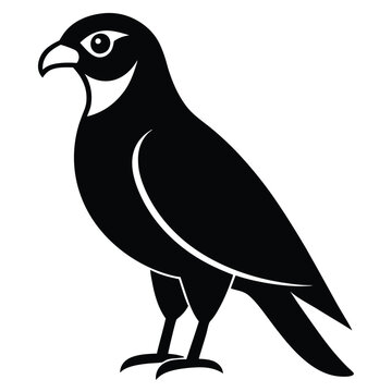 recommend clip art: Solid color Sparrowhawk animal vector design