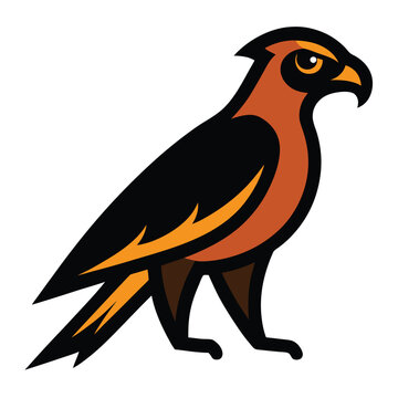 recommend clip art: Solid color Sparrowhawk animal vector design
