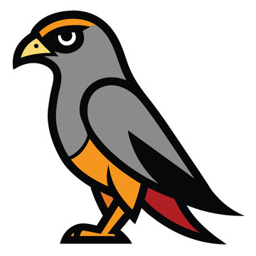 recommend clip art: Solid color Sparrowhawk animal vector design