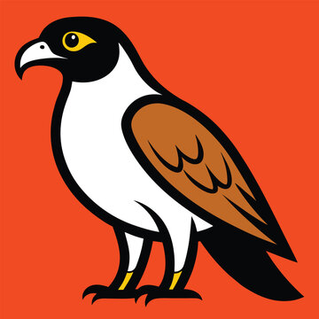 recommend clip art: Solid color Sparrowhawk animal vector design