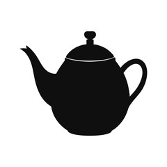 Tea pot vector silhouette