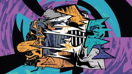 Obraz premium Abstract grunge template, vector illustration