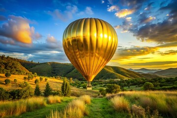Obraz premium Stunning Golden Bloon in Nature: A Perfect Capture of Vibrant Colors and Unique Shapes for Stunning Visual Projects