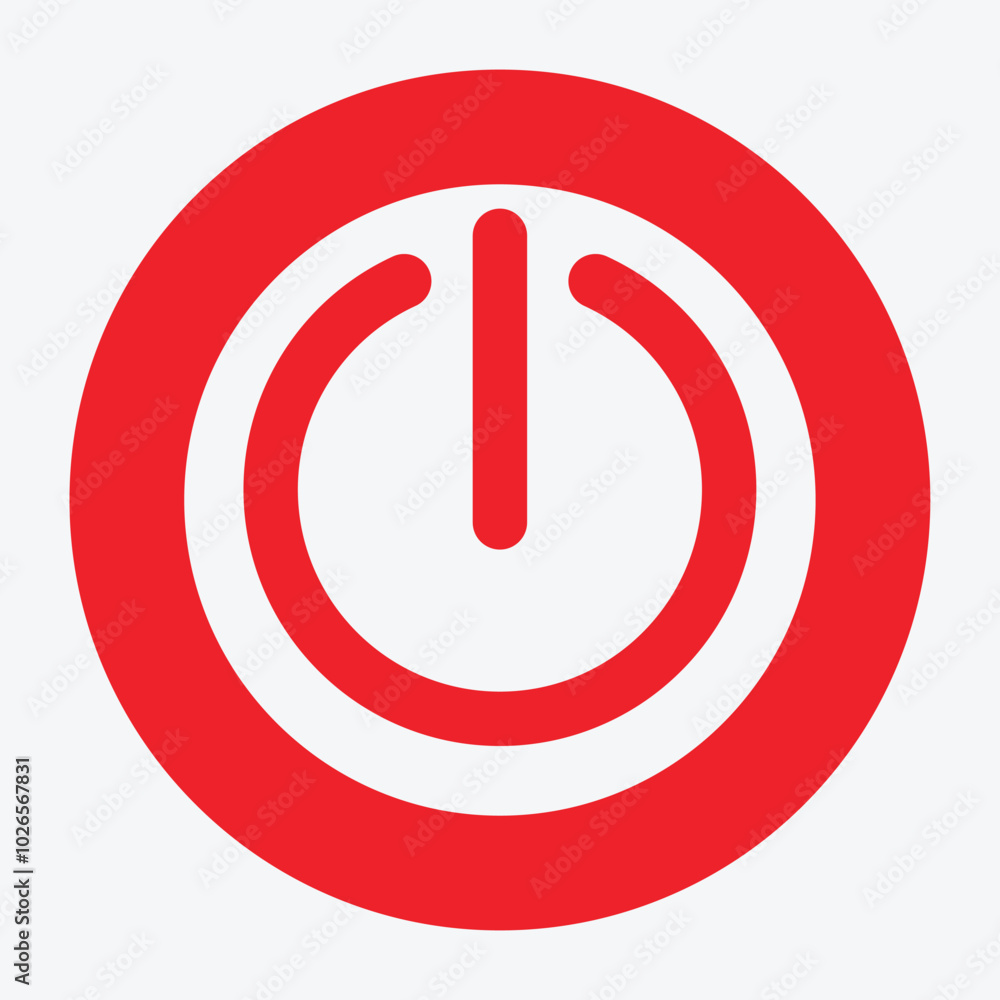 Poster power button icon vector isolated on white background. logo concept of power button sign. power menu
