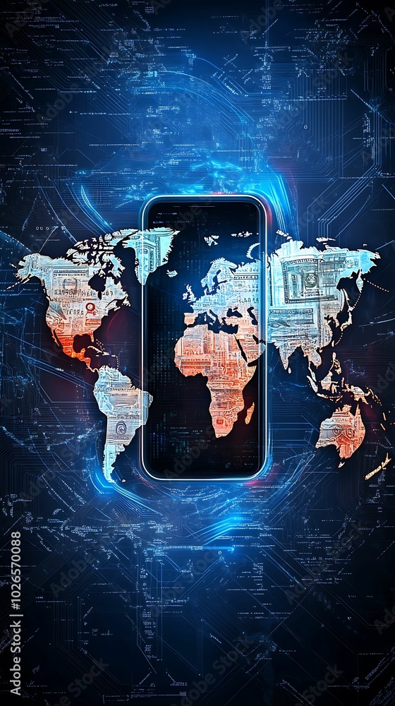 Poster global connectivity through technology and data