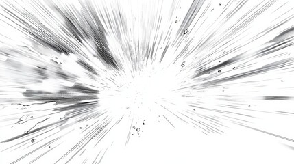 Dynamic Action Comic Book Panel Layout with Diagonal Lines and Speed Outline Effects on a White Background. 