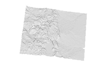Colorado Elevation Ridgeline Map - Topographic SVG Visualization of State Terrain from Eastern Plains to Rocky Mountains