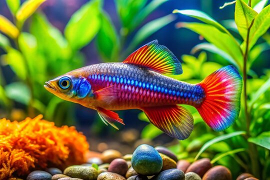 Stunning Microrasbora Fish in a Vibrant Aquarium Setting for Aquatic Enthusiasts and Freshwater Tank Lovers