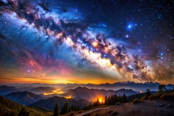 Stunning Milky Way Galaxy in Space: A Mesmerizing View of Stars and Cosmic Wonders in the Night Sky