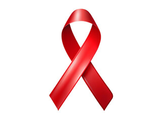 Twisted aids ribbon isolated on white.