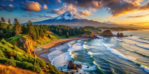 Obraz premium Stunning Oregon Pictures Showcasing Breathtaking Landscapes, Majestic Mountains, and Scenic Coastlines for Nature
