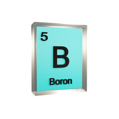 Boron side - Periodic Table Element, Scientific and Educational Use, Transparent and Translucent...
