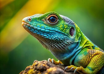 Fototapeta premium Stunning Videos of Lizards in Their Natural Habitat Showcasing Unique Behaviors and Vibrant Colors for Nature