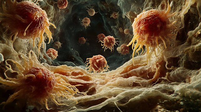A digital biology exhibit showcasing the genetic diversity of various microorganisms and their ecological roles