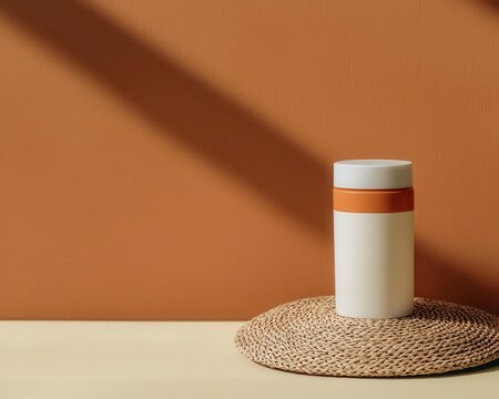 Sunscreen spread on a table with visible SPF rating, sun safety awareness product, Skin cancer prevention, Health promotion