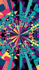 Colorful geometric background vector