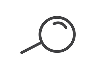 Magnifying glass icon in flat style. Loupe vector illustration on isolated background. Searching sign business concept.