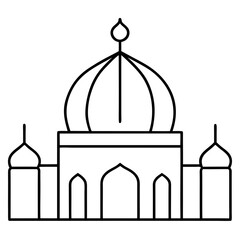 taj mahal vector illustration