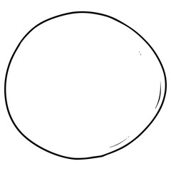 circle doodle illustration hand drawn outline vector