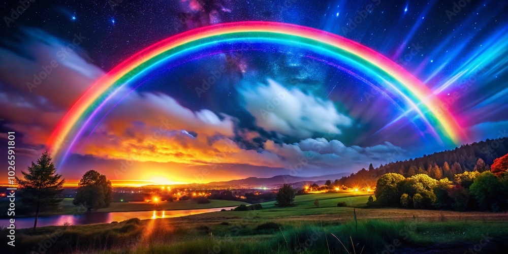 Poster vibrant rainbow colors image displaying a beautiful spectrum of shades for art and design projects a