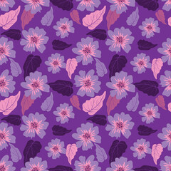 Trendy Artistic floral Beautiful Hand drawn flower seamless pattern brush strokes style. Trendy Graphic Design for Design for fashion , fabric, textile, wallpaper